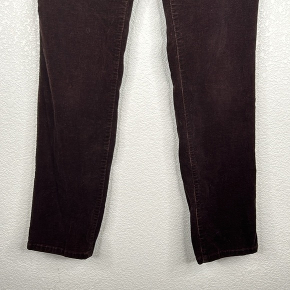 Chaps Chocolate Brown Corduroy Straight Leg Jeans Size 4 - Picture 3 of 8